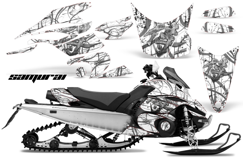 Yamaha FX Nytro 2010 Graphics Kit Samurai Silver White